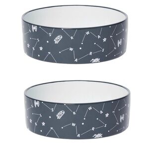 2 NIP Star Wars Constellation Ceramic Dog Cat bowl